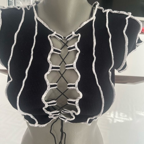 H&M Sexy Short Crop Top like new, Black, Size XS/S