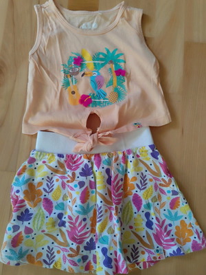 AKO set 98 cm like new, multicolored orange