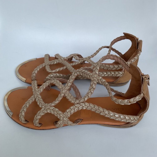 Shoe Bizz sandals used, beige-gold, size 39