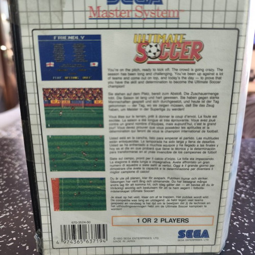 Ultimate Soccer Sega Master System game used