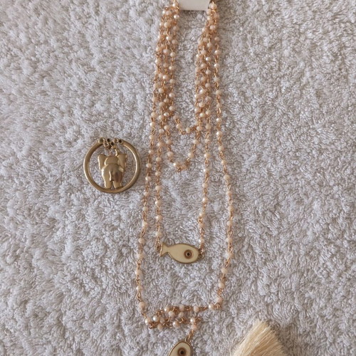 Handmade jewelry new with necklace and elephant brooch