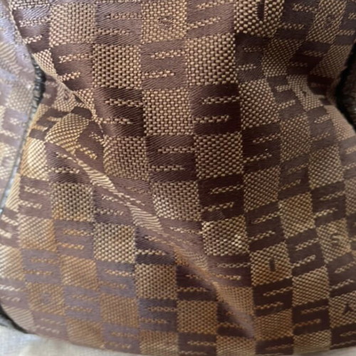 Sisley barrel bag used, brown, shoulder and hand