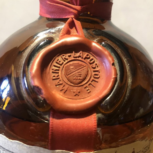 Grand Marnier collectible bottle with cork and drink, 1970s-1980s, used