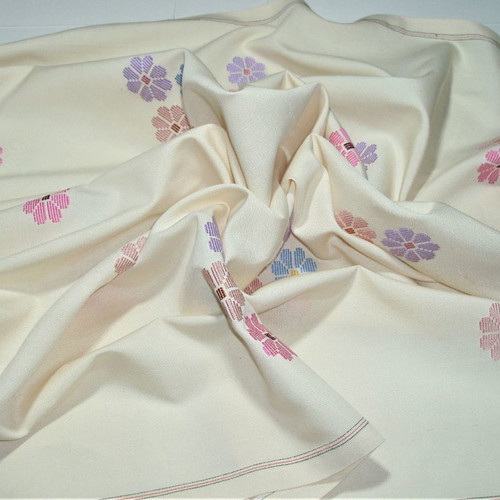 Monastery of Kalogria Silk Tablecloth used, handmade (natural silk)