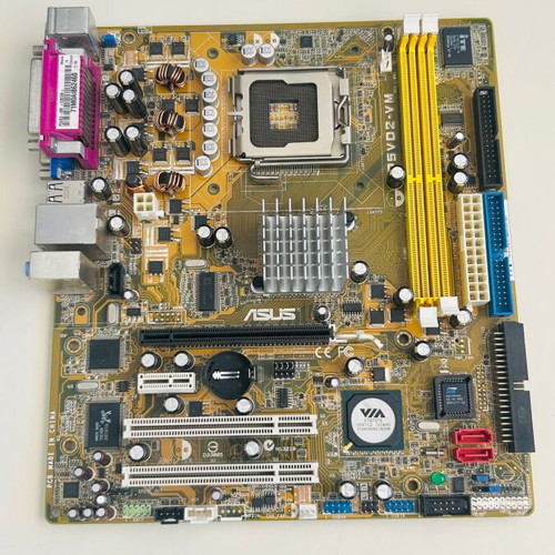 Asus P5VD2-VM motherboard used, socket 775, VIA chipset