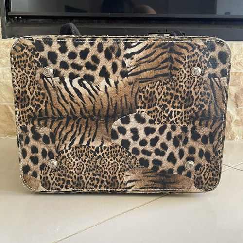 Sibel Professional Leopard Print Vanity Makeup Case