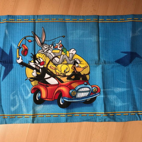 Looney Tunes pique blanket new with pillowcase