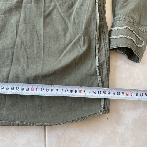 Drafter military style utility button-down shirt, green, size L