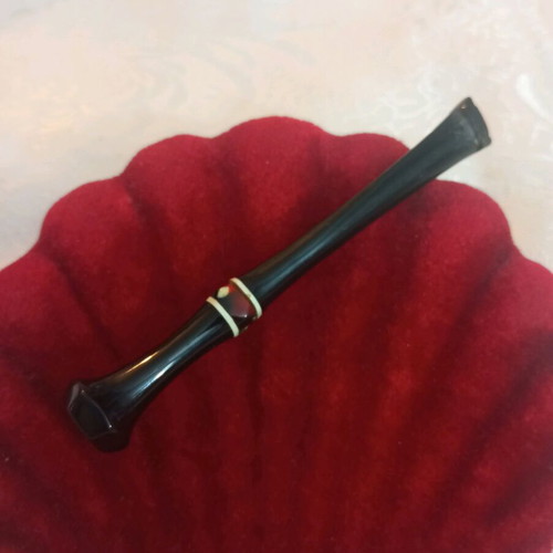 Wooden cigarette pipe used, vintage female 9.5cm