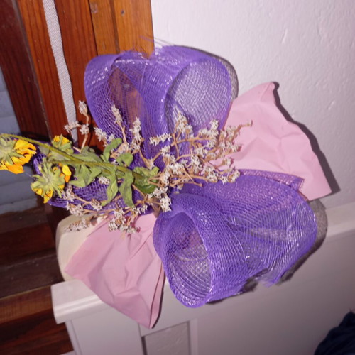 Bouquet of dried natural flowers like new