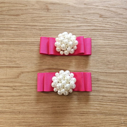 Decorative pearl accessories for sandals, ballerinas and bags new, set of 2