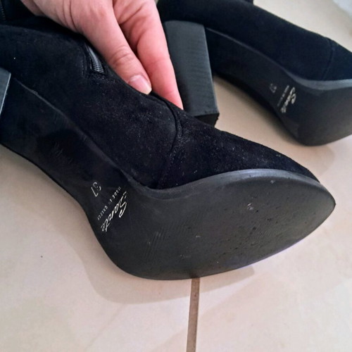 Sante black suede over-the-knee boots like new size 37