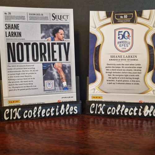 Panini Euroleague Select Efes Larkin card pack of 2 new