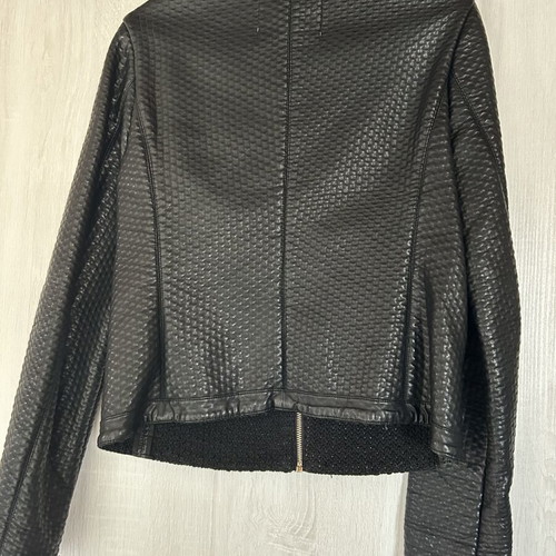 BSB Women's Faux Leather Jacket used, black, size L