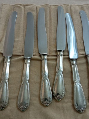 Christofle Silver Cutlery Set used, partial, 1930s