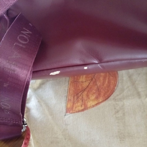 Nolah quilted backpack, dark red