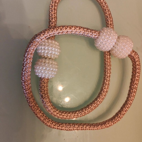 Curtain Tiebacks Luxury pink gold with pearls like new