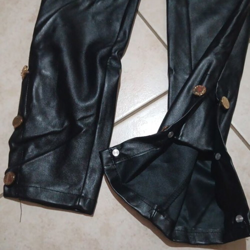 Leather pants, black, size S