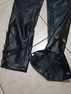 Leather pants, black, size S