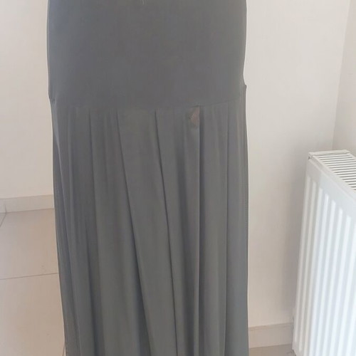 Dress à porter summer skirt and jacket set new, olive with gold embroidery