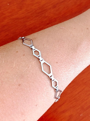 Men's bracelet stainless steel silver color new