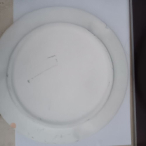 Christmas candle decoration with plate used