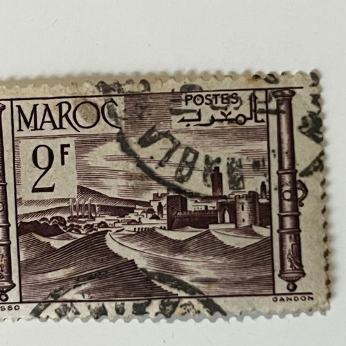 Vintage Morocco 1942 Stamp used Mogador Essaouira Dunes