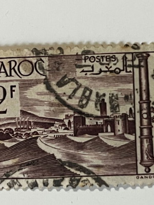 Vintage Morocco 1942 Stamp used Mogador Essaouira Dunes