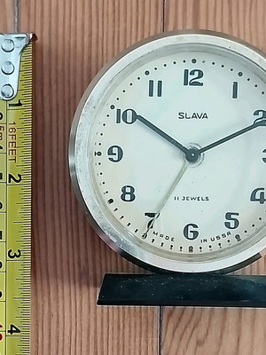 Vintage Russian Slava clock table analog used