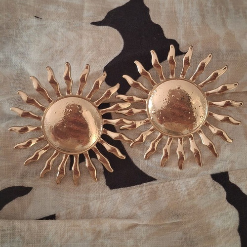 Sun earrings Parfois new, gold tone stainless steel