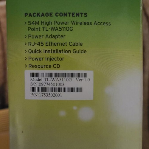 Access Point TP-Link TL-WA5110G used with PoE injector and antenna