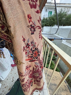 Basmia double-sided scarf beige brown new