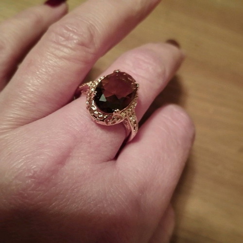 Ring with honey stone No 9 unused