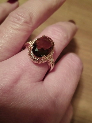 Ring with honey stone No 9 unused