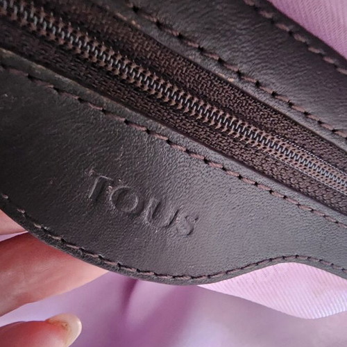 Tous shoulder bag used, fabric beige and brown