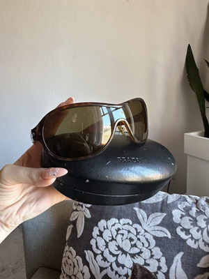 Prada vintage unisex sunglasses used, 90s, brown
