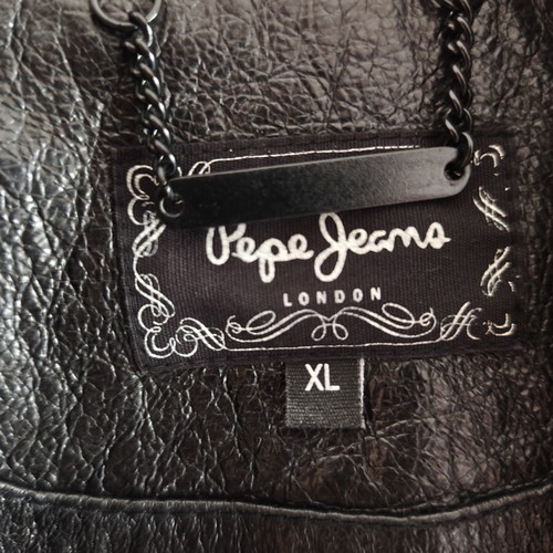 Pepe Jeans London leather biker jacket new, XL