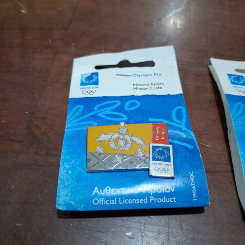 Olympic pins 2004 set of 2 new