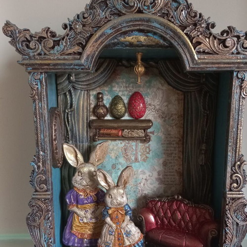Decorative Easter box handmade new, polyester
