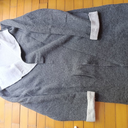 Cashmere and fox fur cardigan used, soft fabric, universal size