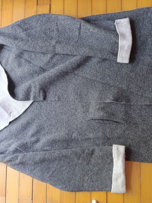 Cashmere and fox fur cardigan used, soft fabric, universal size