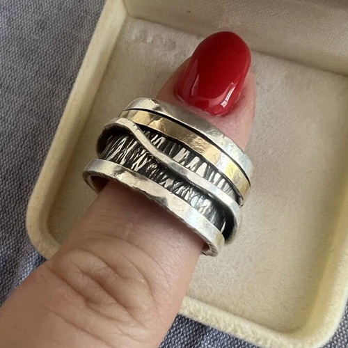 K.and silver-gold ring size 59