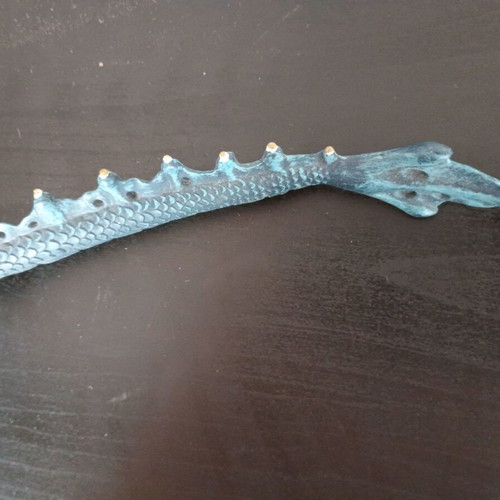 Large blue dinosaur toy figure