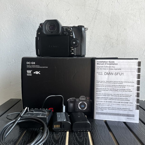 Lumix DC-G9 camera like new with 2 batteries and V-Log upgrade