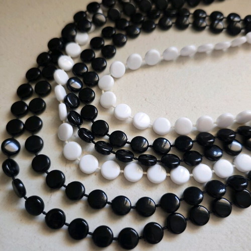 Beaded necklace set like new, two black and one white