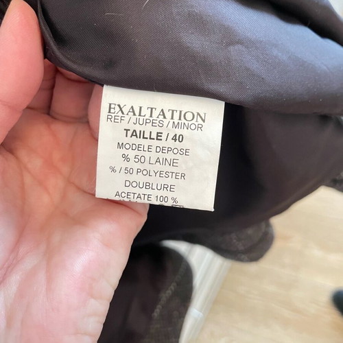 Exaltation pleated skirt and Motivi cropped cardigan set like new, gray