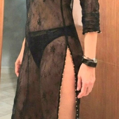 Beach pareo dress like new, black, size S/M