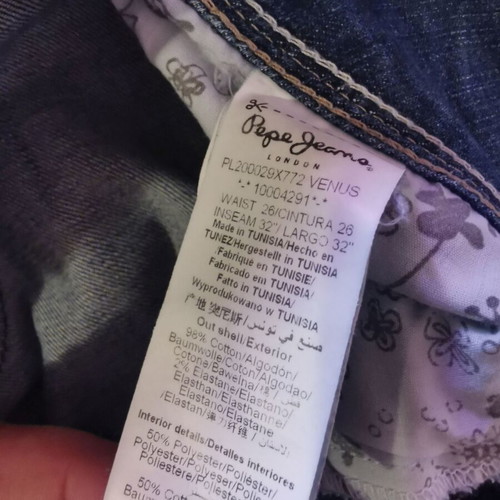 Τζιν Pepe Jeans London μοντέλο Venus slim straight σαν καινούργιο, μπλε