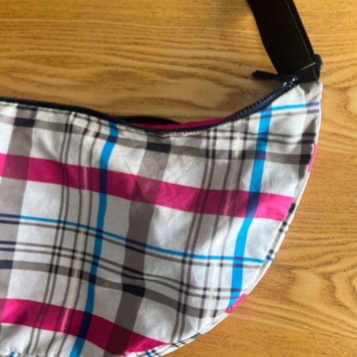 Nike vintage crescent crossbody bag used, plaid design