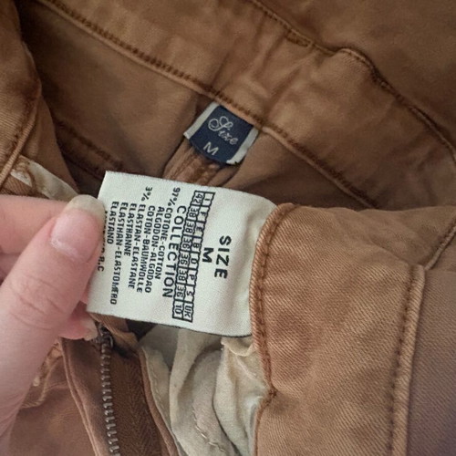 High-Rise Skinny Jeans Size M Like New, Salmon Peach Beige